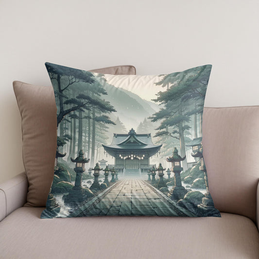Misty Shrine Cotton Cushion
