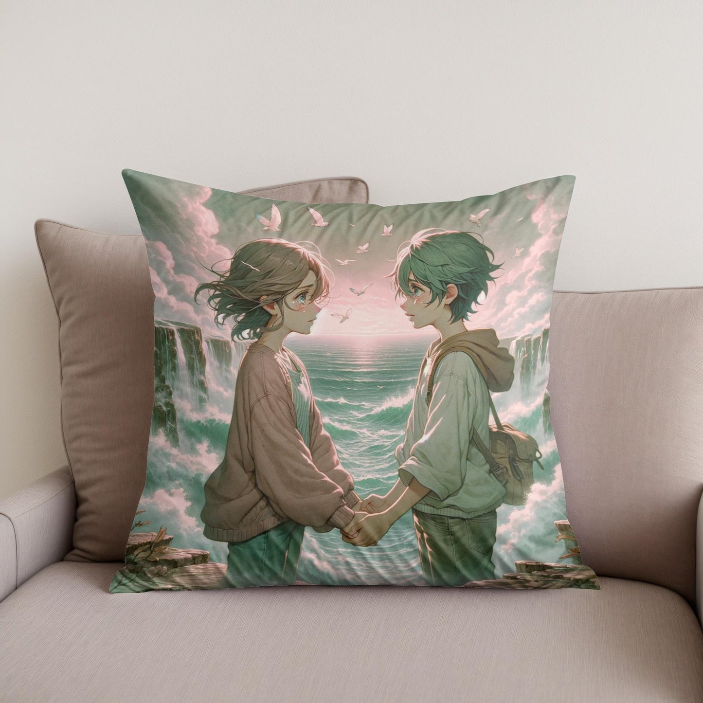 Seaside Farewell Cotton Cushion