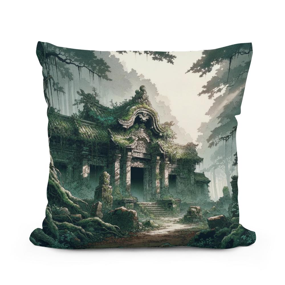 Forgotten Temple Cotton Cushion