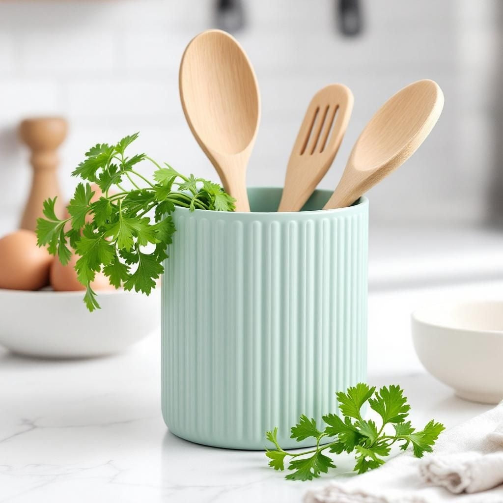 RibWeave Hygge Utensil Holder | Minimalist Kitchen Storage