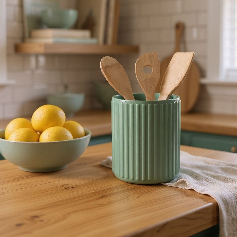 RibWeave Hygge Utensil Holder | Minimalist Kitchen Storage