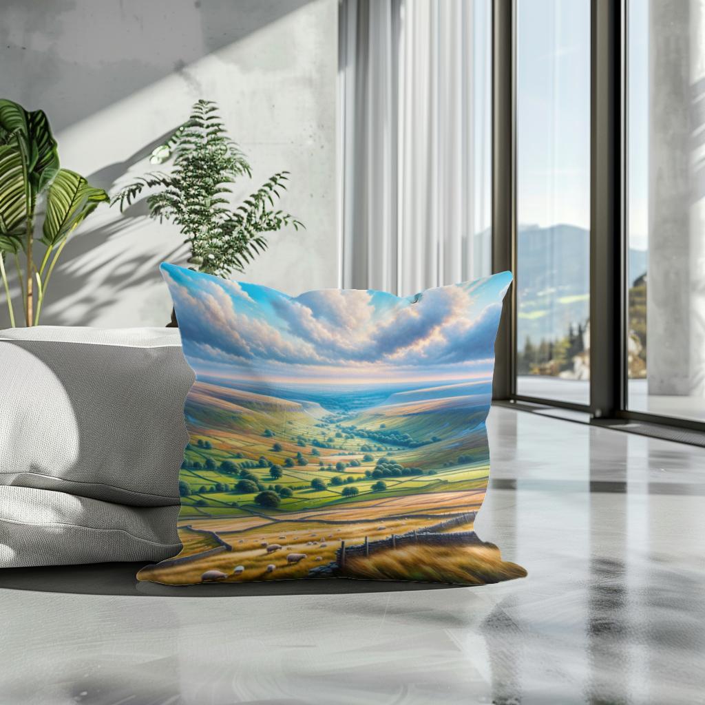 Yorkshire Dales Vista Cotton Cushion