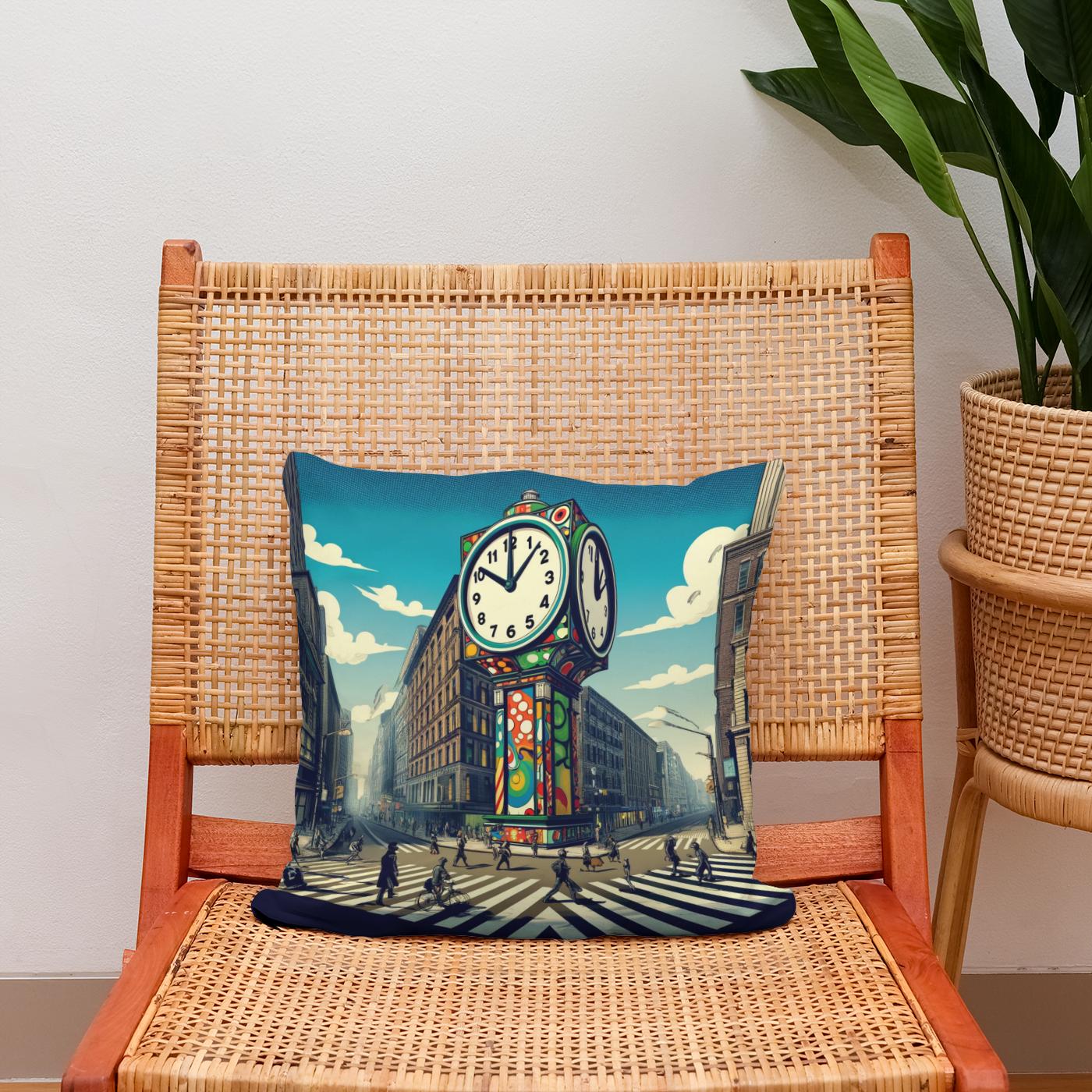 Time's Whimsy Avenue Cotton Cushion