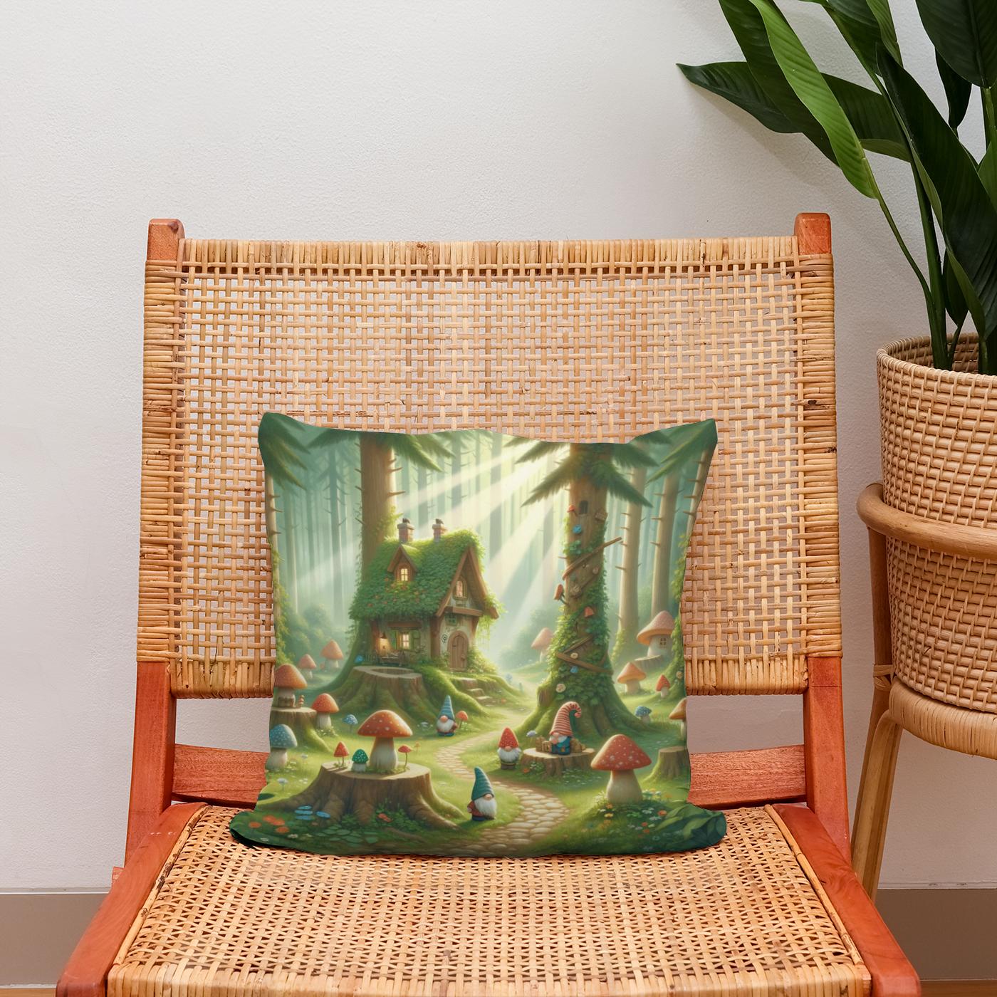 Enchanted Gnome Cotton Cushion