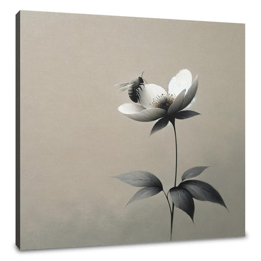 Solitude in Bloom Bee Canvas