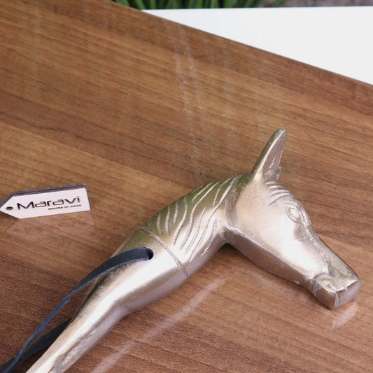 Kaisa Horse Head Antique Style Shoe Horn Antique Gold
