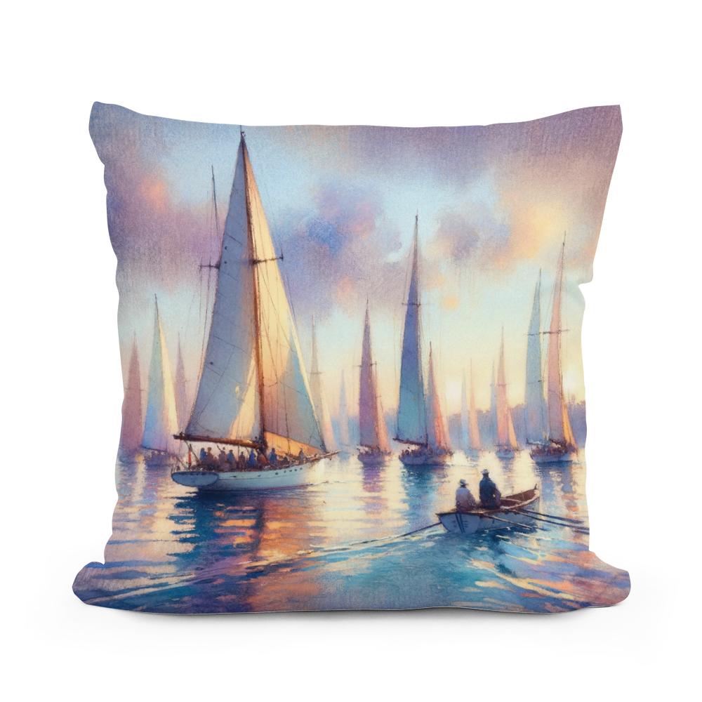 Dawn's Regatta Cotton Cushion
