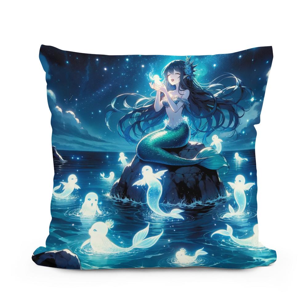 Ocean's Serenade Cotton Cushion