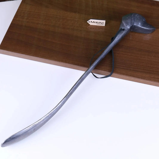 Kasha Dog Head Antique Style Shoe Horn Gunmetal