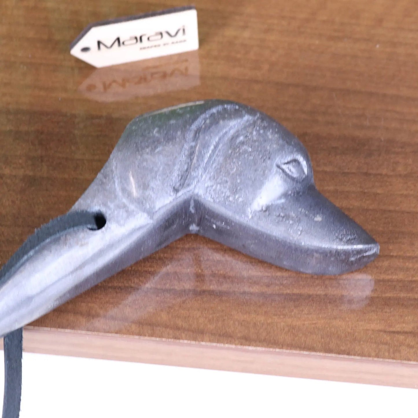 Kasha Dog Head Antique Style Shoe Horn Gunmetal