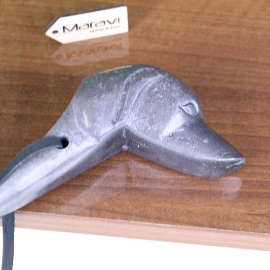 Kasha Dog Head Antique Style Shoe Horn Gunmetal