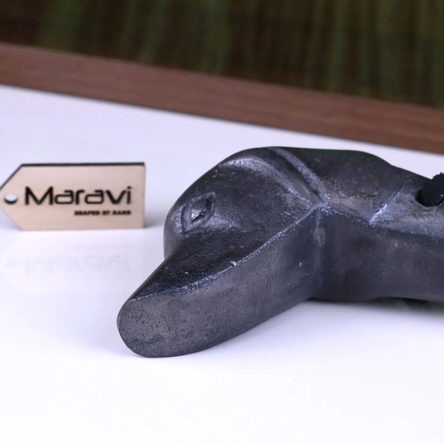 Kasha Dog Head Antique Style Shoe Horn Gunmetal