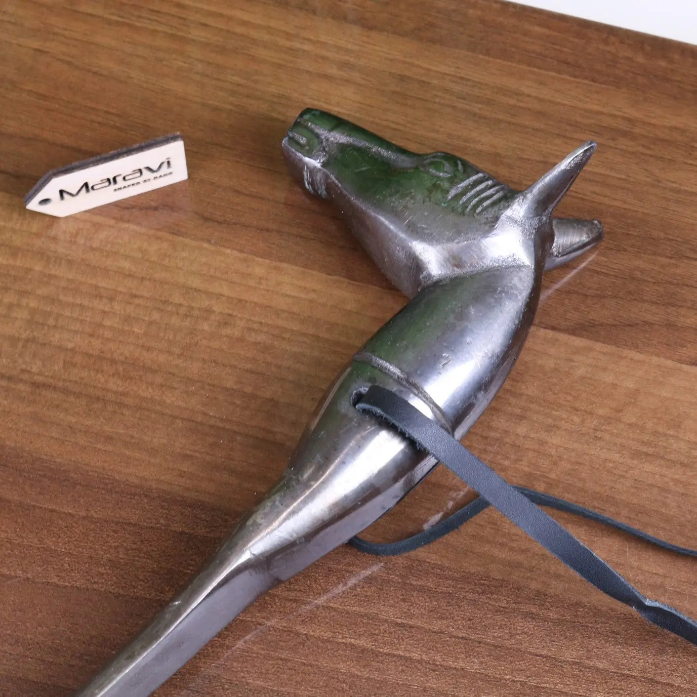 Kasha Horse Head Antique Style Shoe Horn Gunmetal