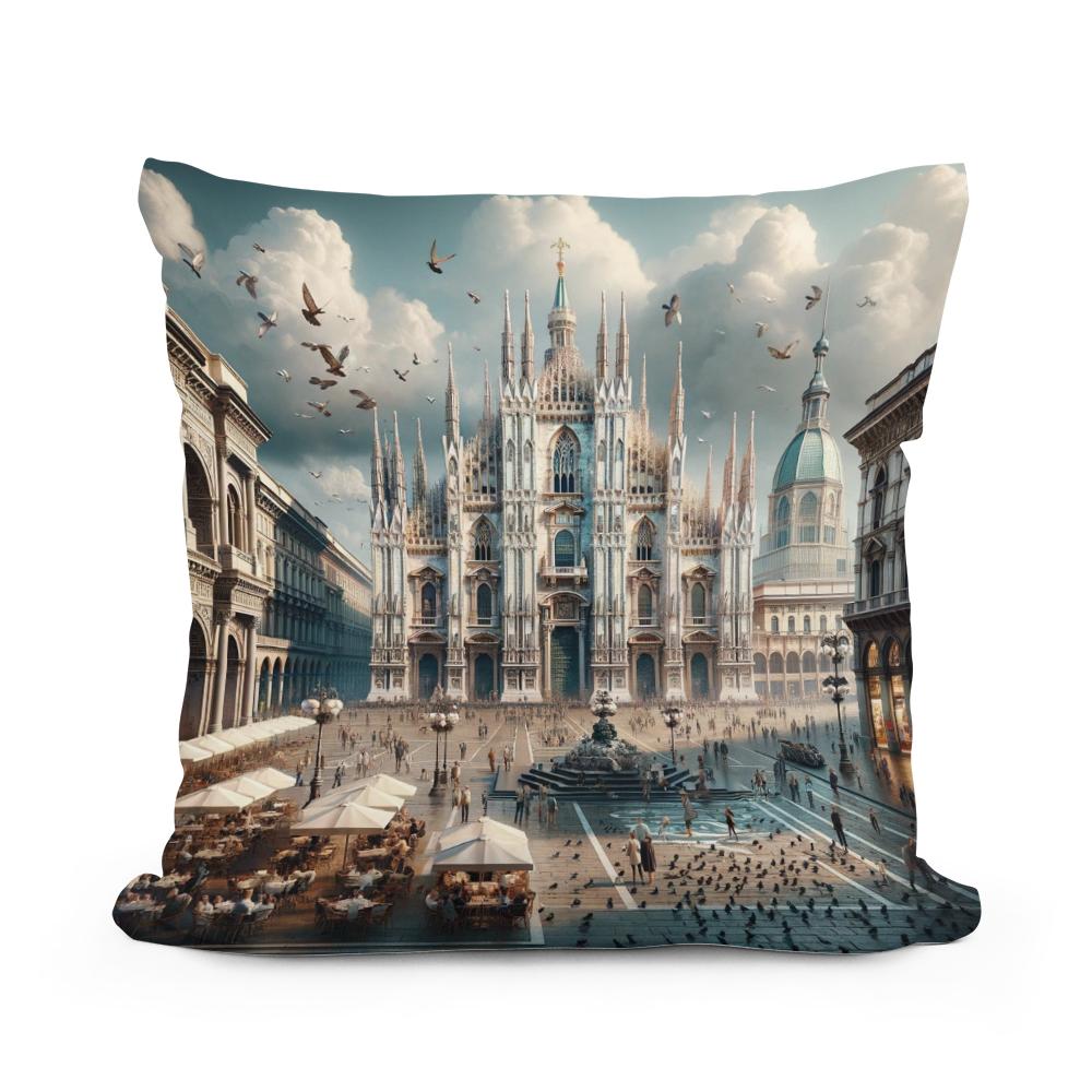 Piazza del Duomo Cotton Cushion
