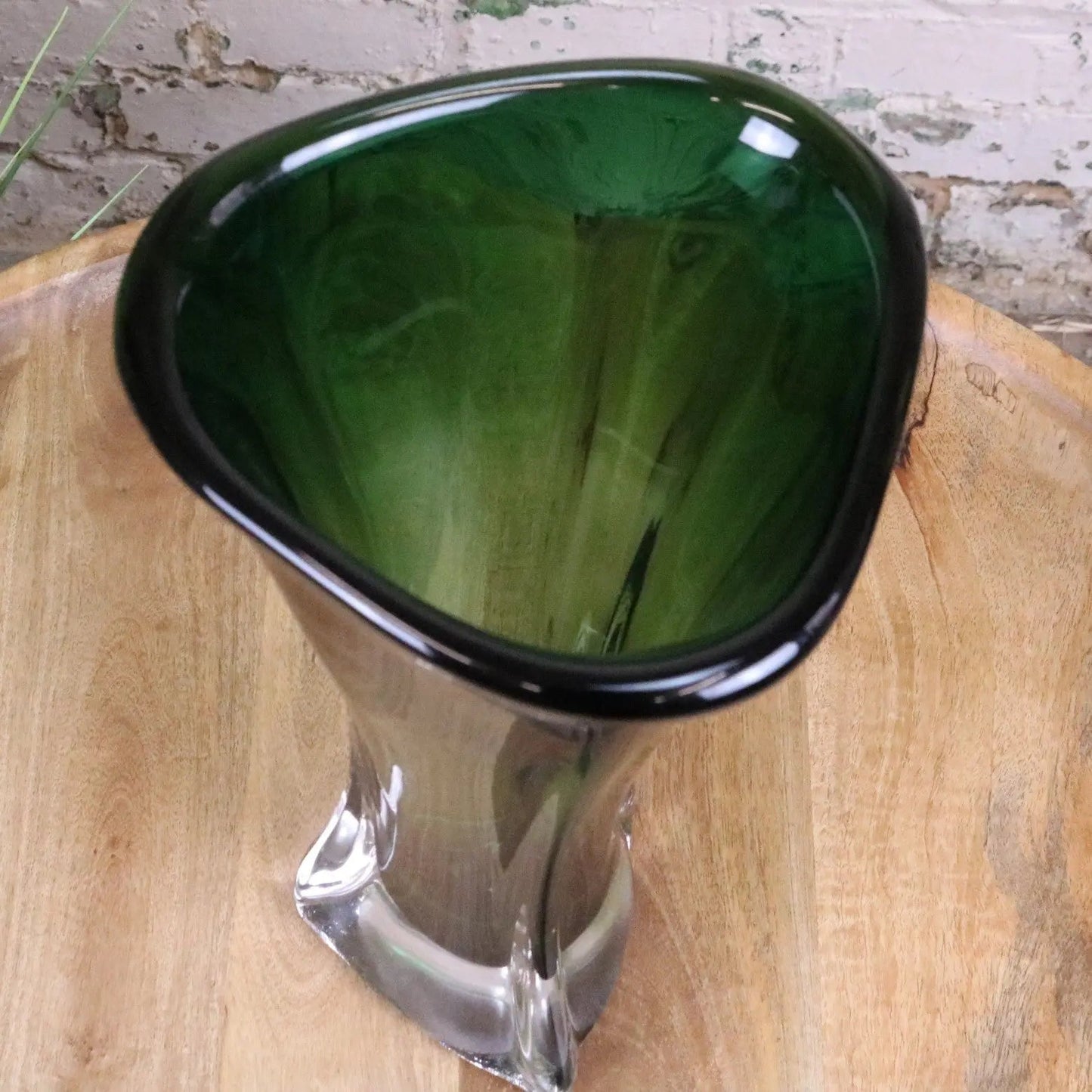 Kesira Luxury Tall Green Glass Vase