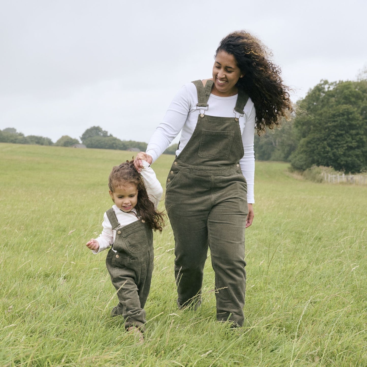 Khaki Chunky Cord Dungarees