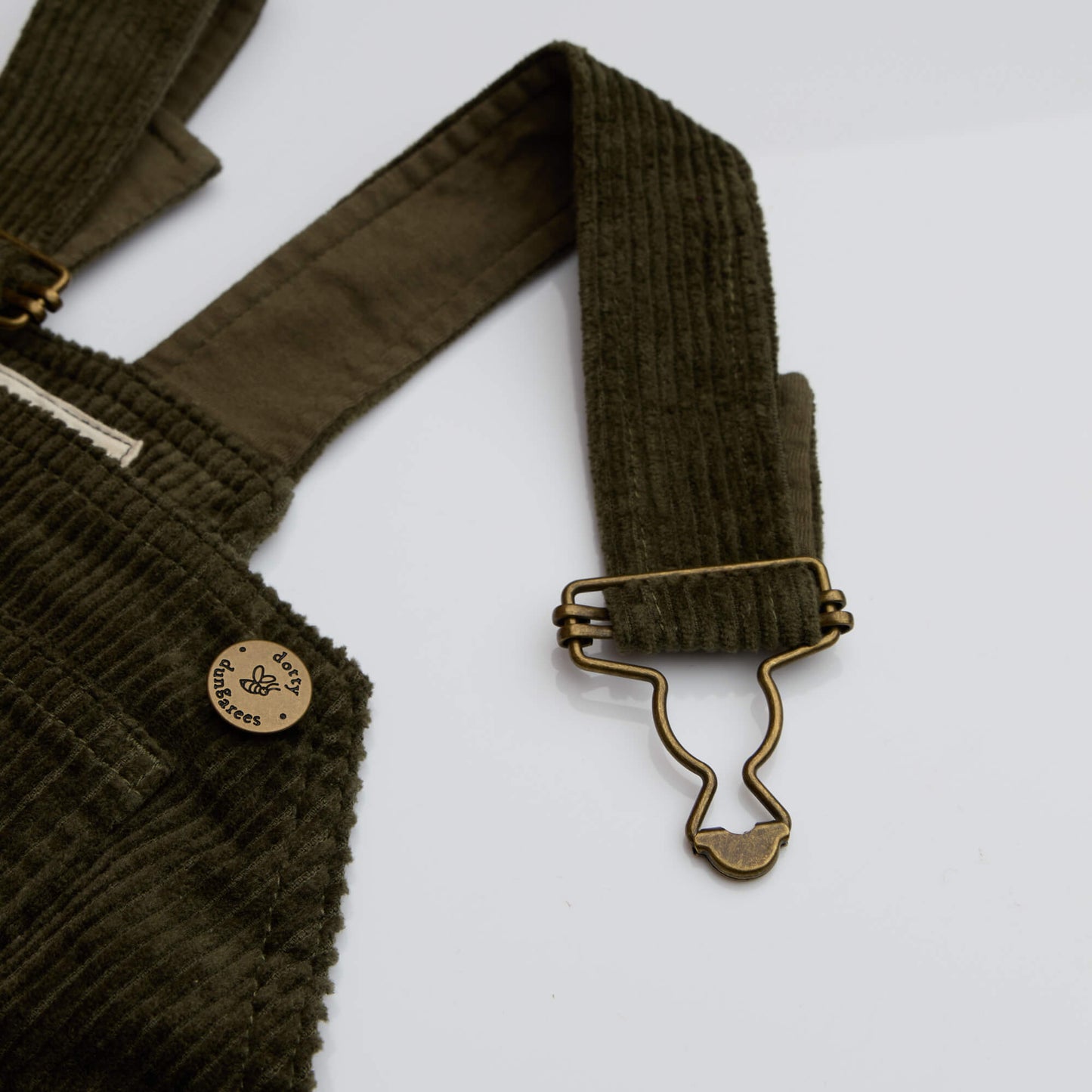 Khaki Chunky Cord Dungarees