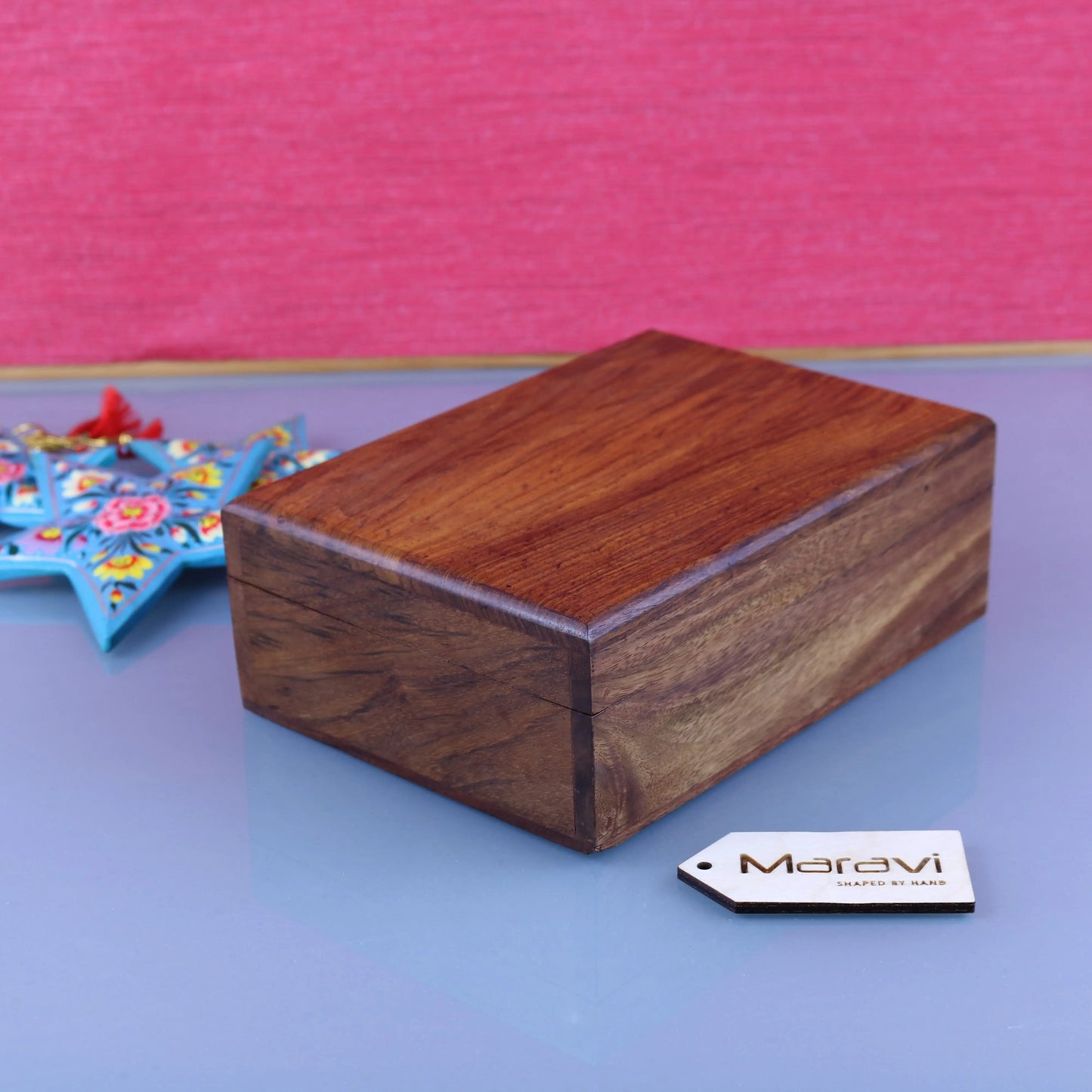 Khalka Plain Wooden Storage Boxes