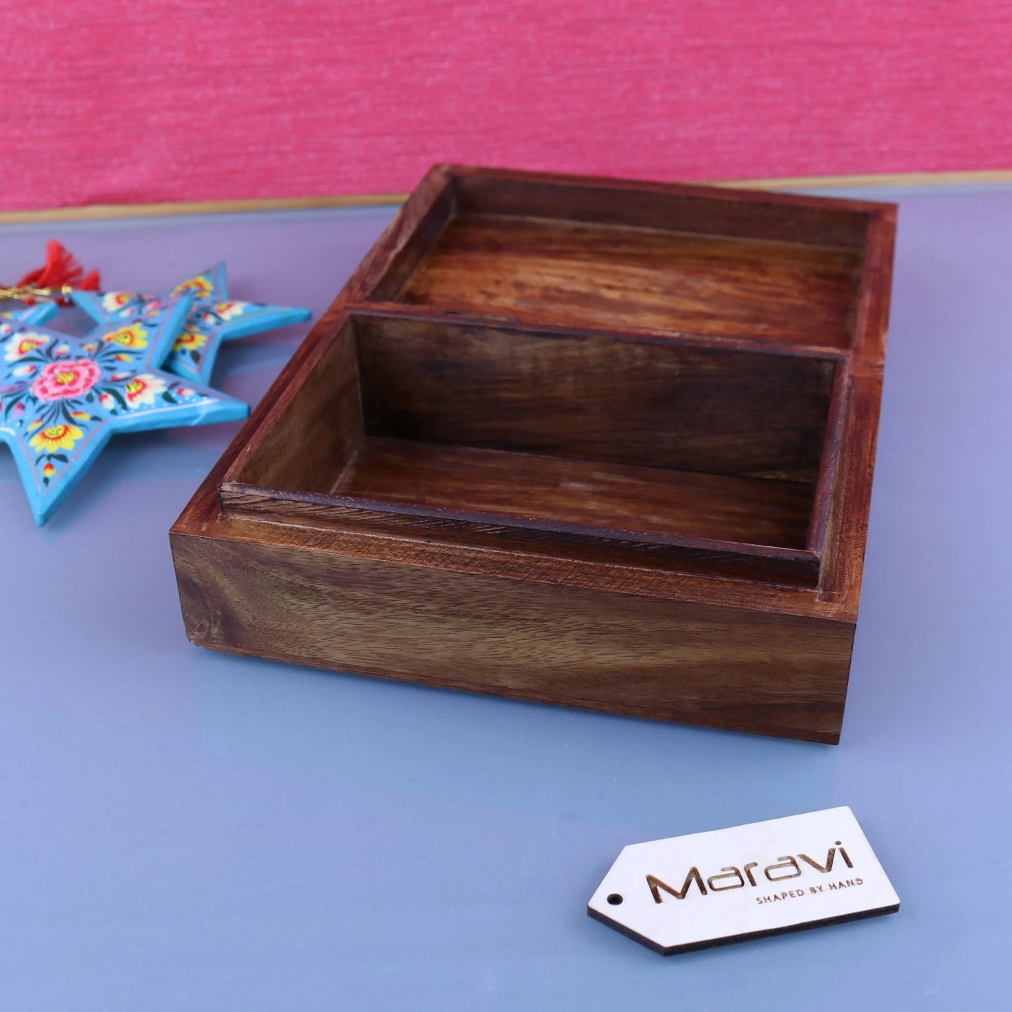Khalka Plain Wooden Storage Boxes