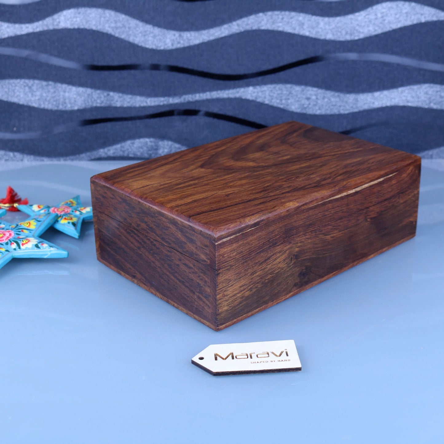 Khalka Plain Wooden Storage Boxes