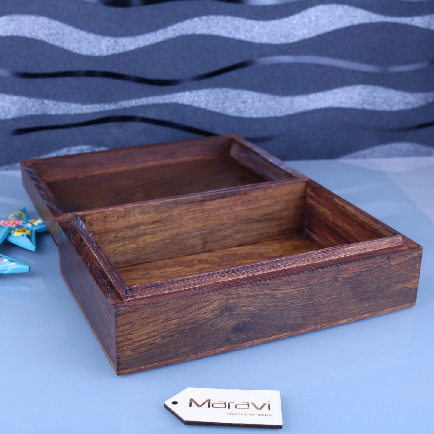 Khalka Plain Wooden Storage Boxes