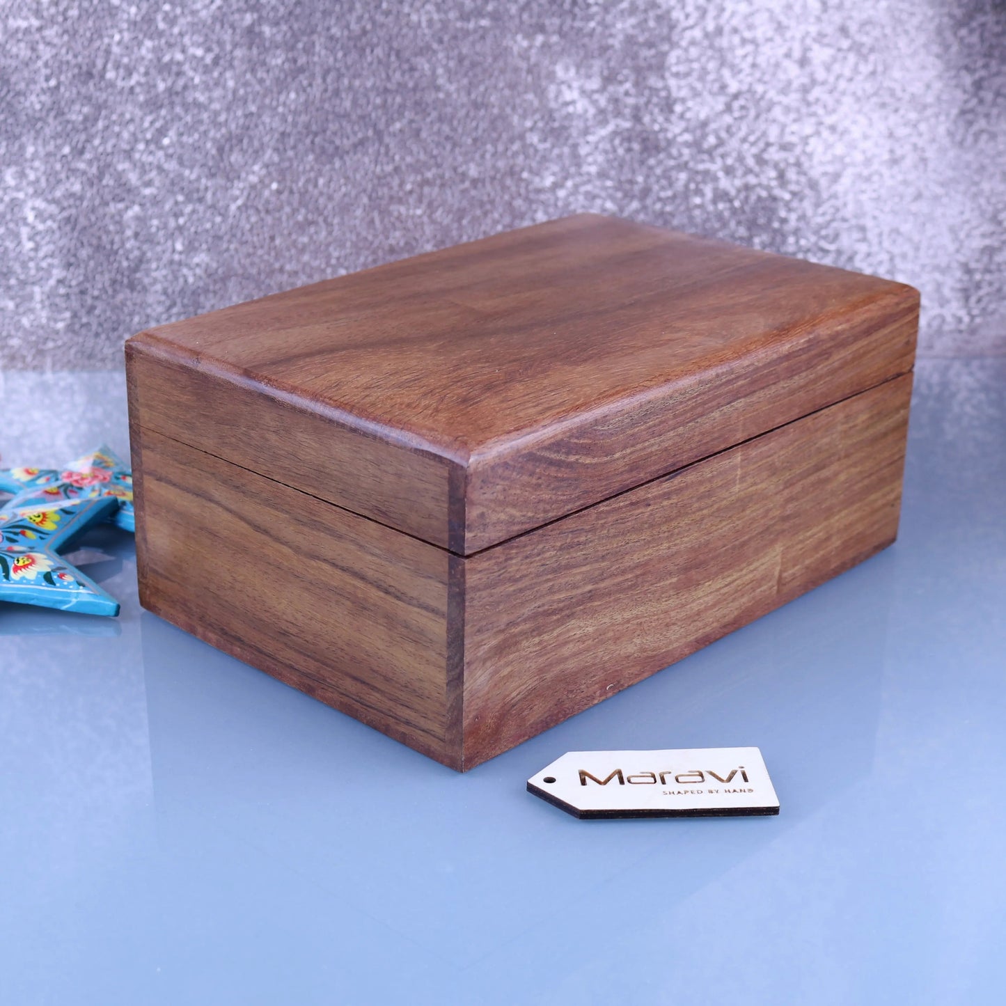 Khalka Plain Wooden Storage Boxes