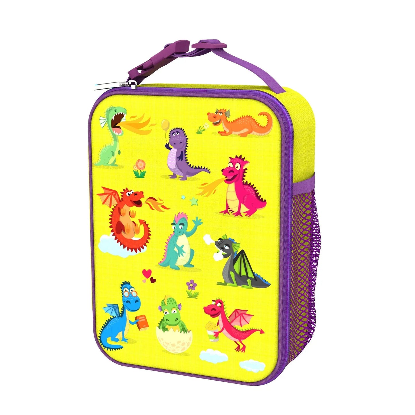 Kids Lunch Bag, Insulated, Dragons, Medium