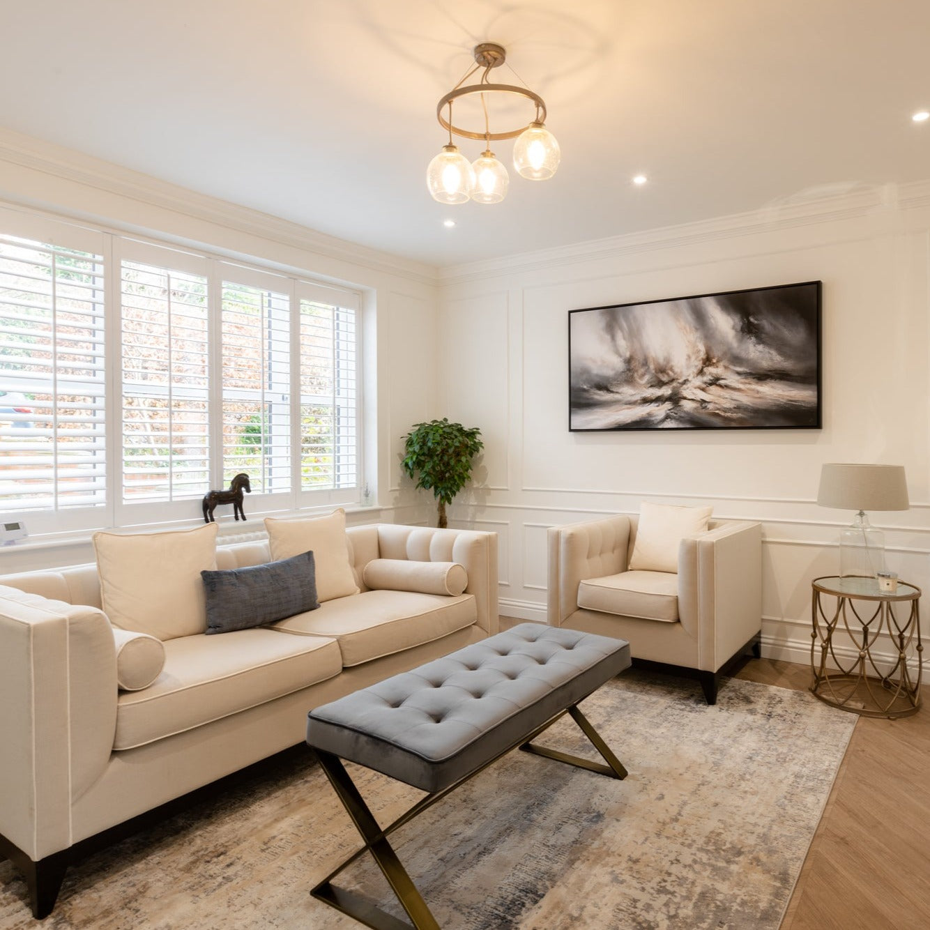 Kinetic Panoramic Framed Printed Canvas