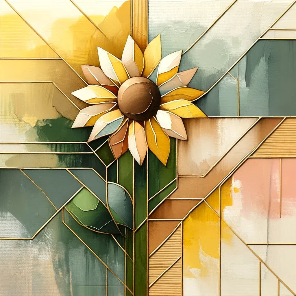 Kintsugi Sunflower Canvas