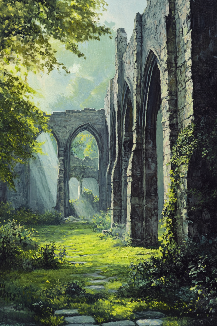 Kirkstall Abbey Morning Canvas