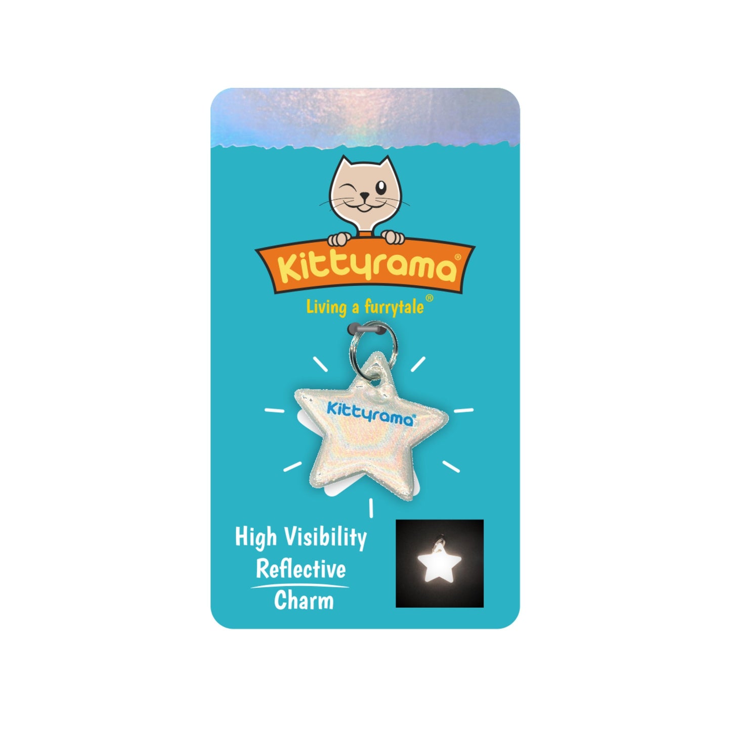KITTYRAMA STAR CAT CHARM – Reflective, Safe, High Visibility
