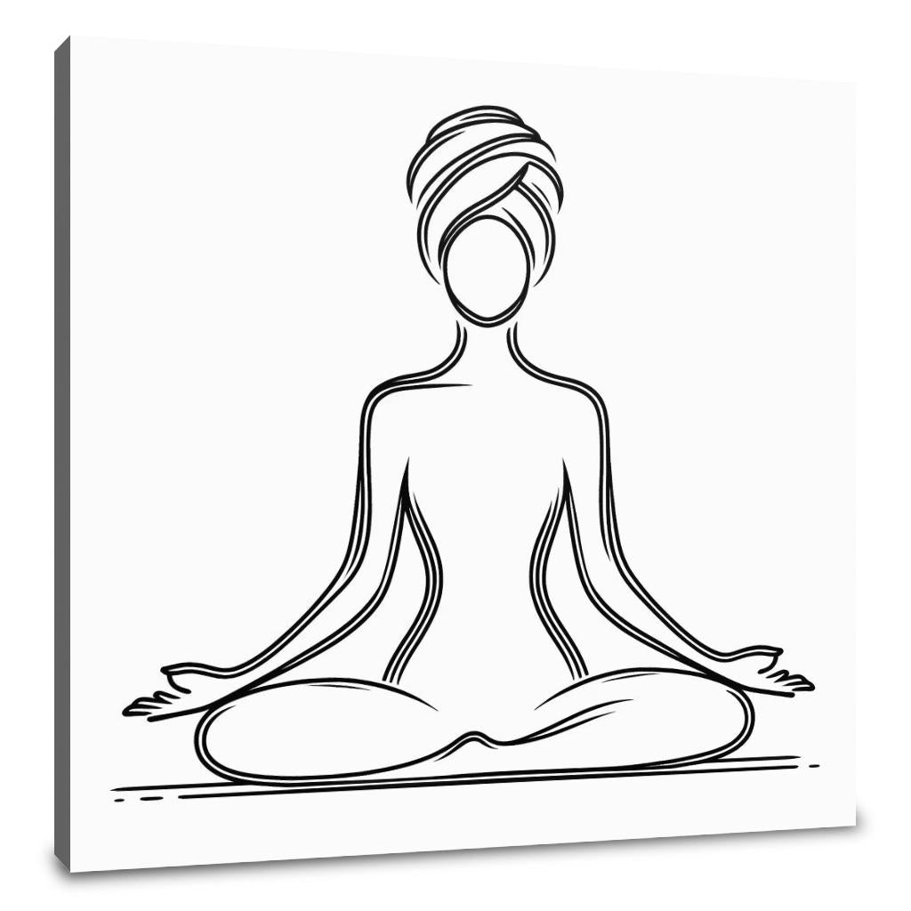 Yoga Serenity Silhouette Canvas
