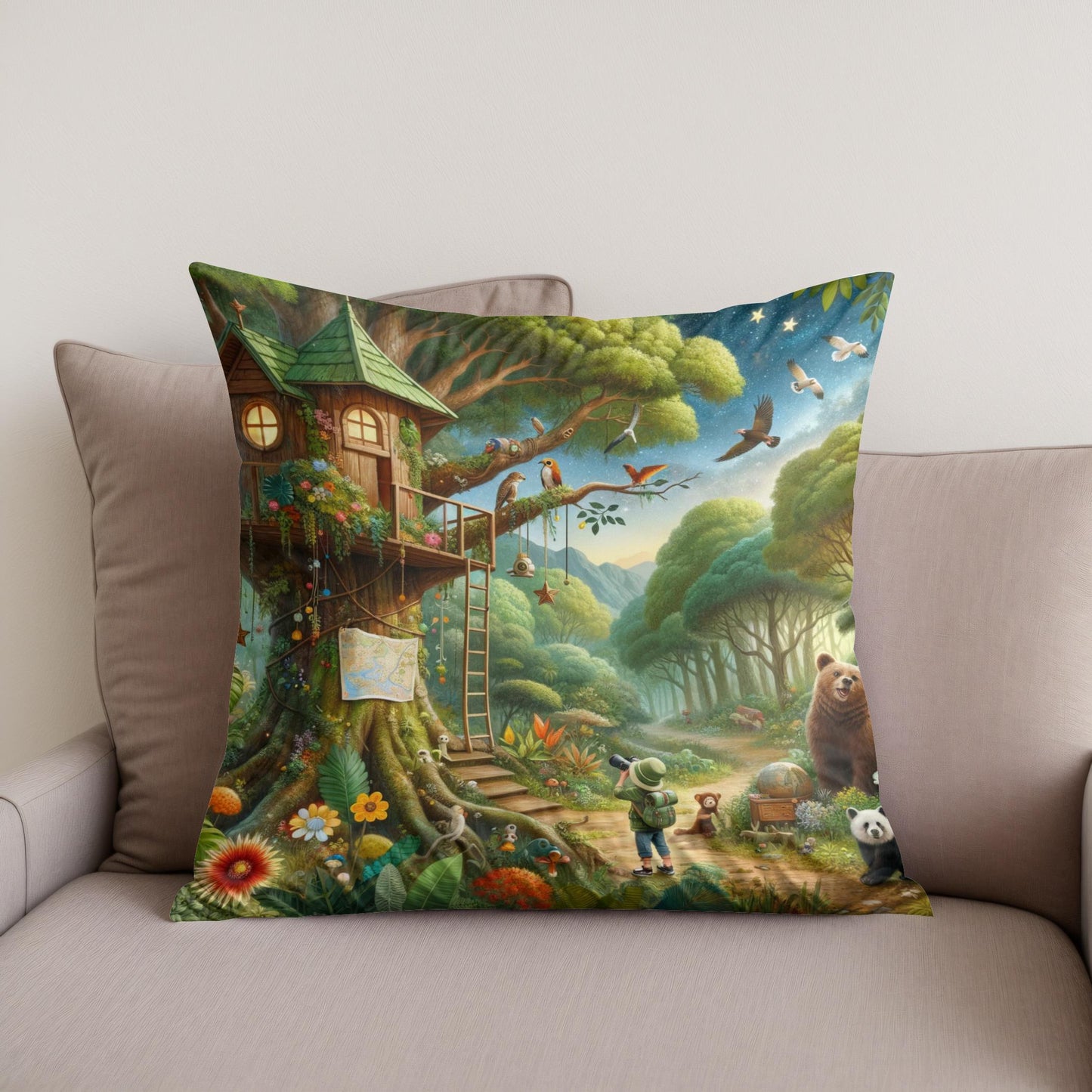 Jungle Adventure Cotton Cushion