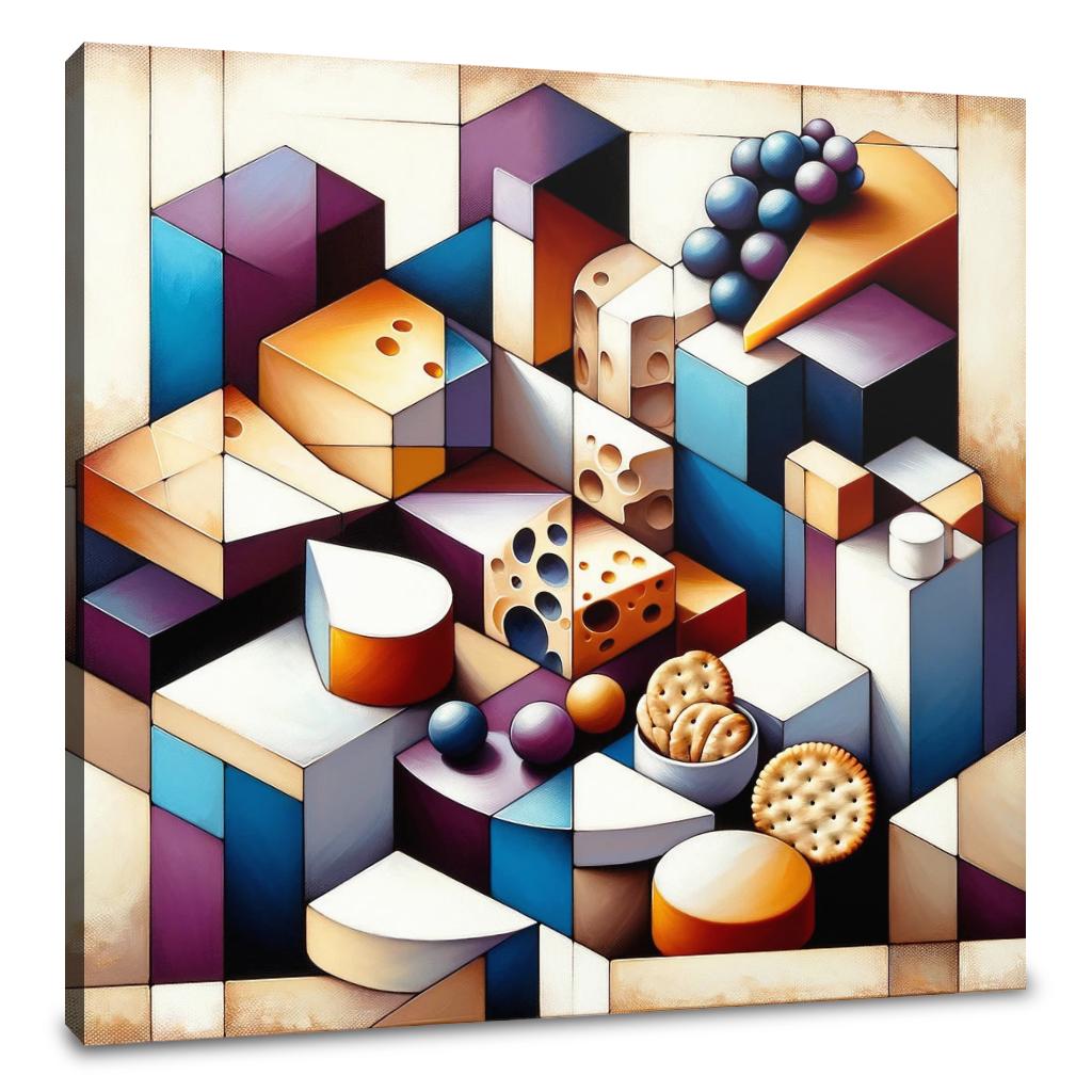 Cheese Platter Geometry Canvas