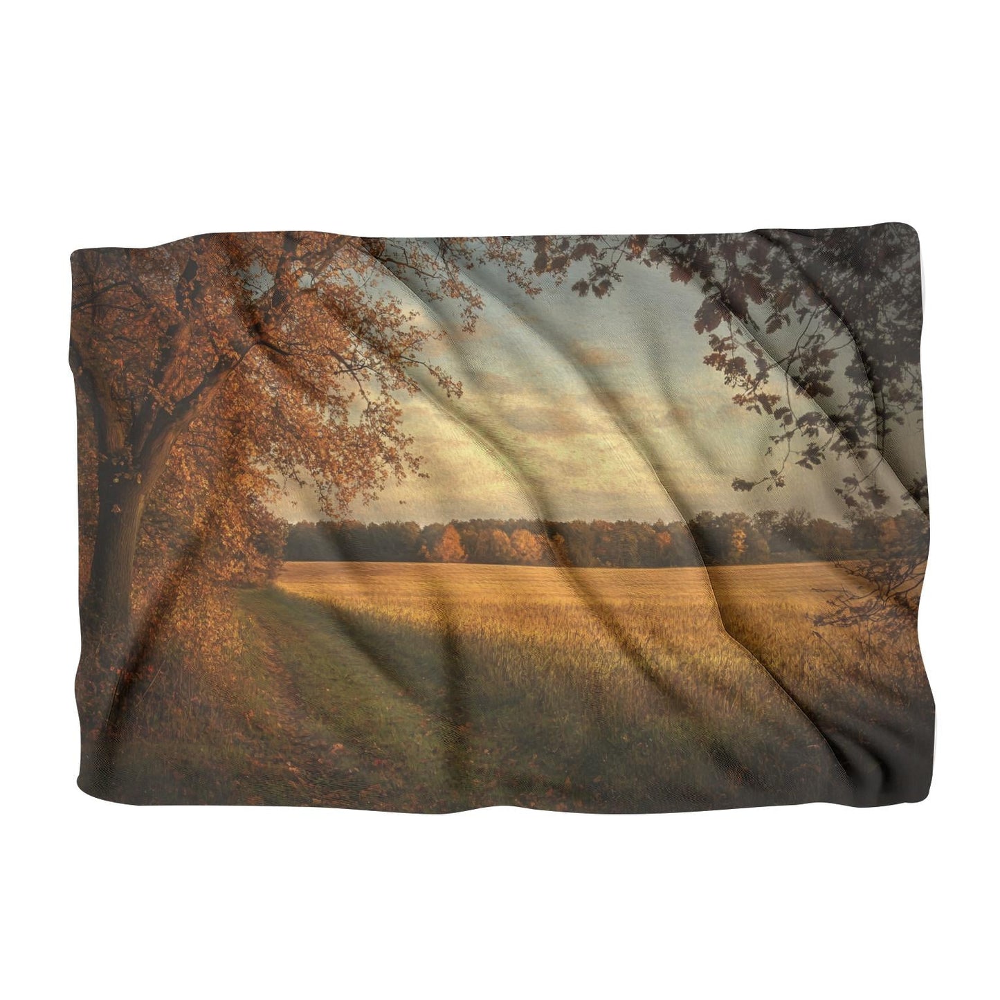 Golden Autumn Dusk Blanket