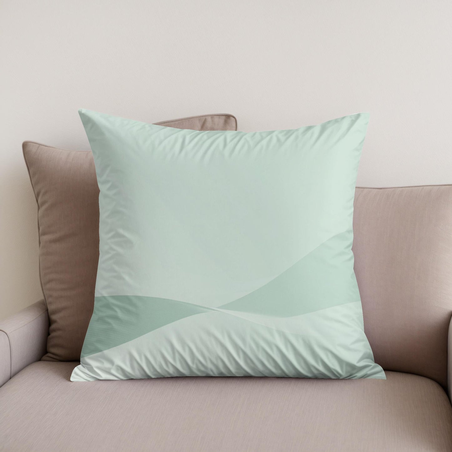 Serene Wave Cotton Cushion