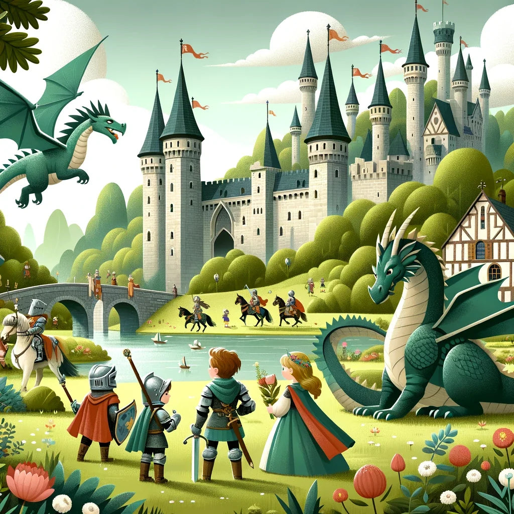 Knights and Dragons Canvas