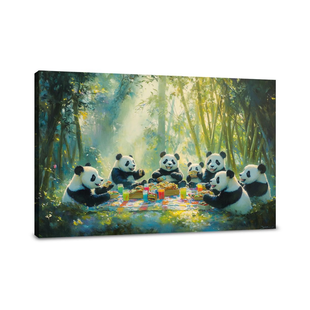 Panda Picnic Canvas