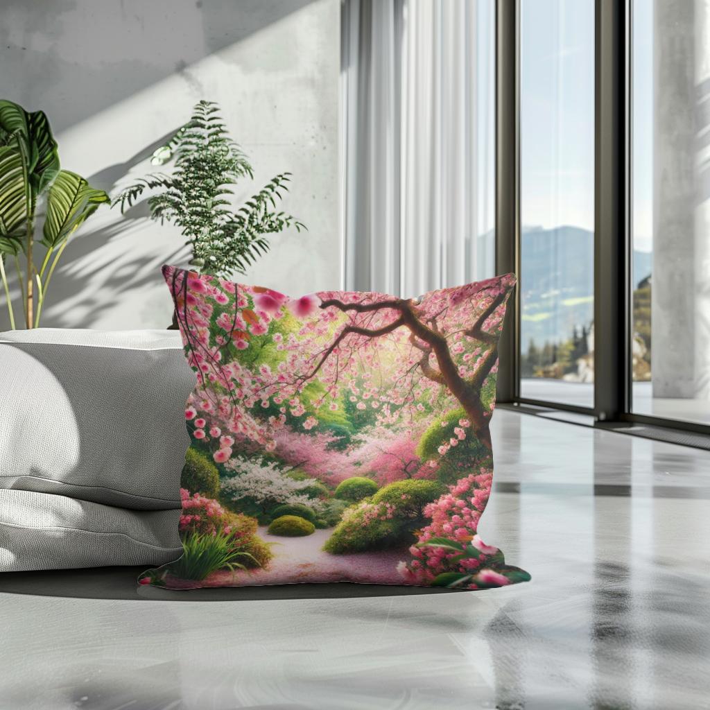Spring Blossom Serenity Cotton Cushion