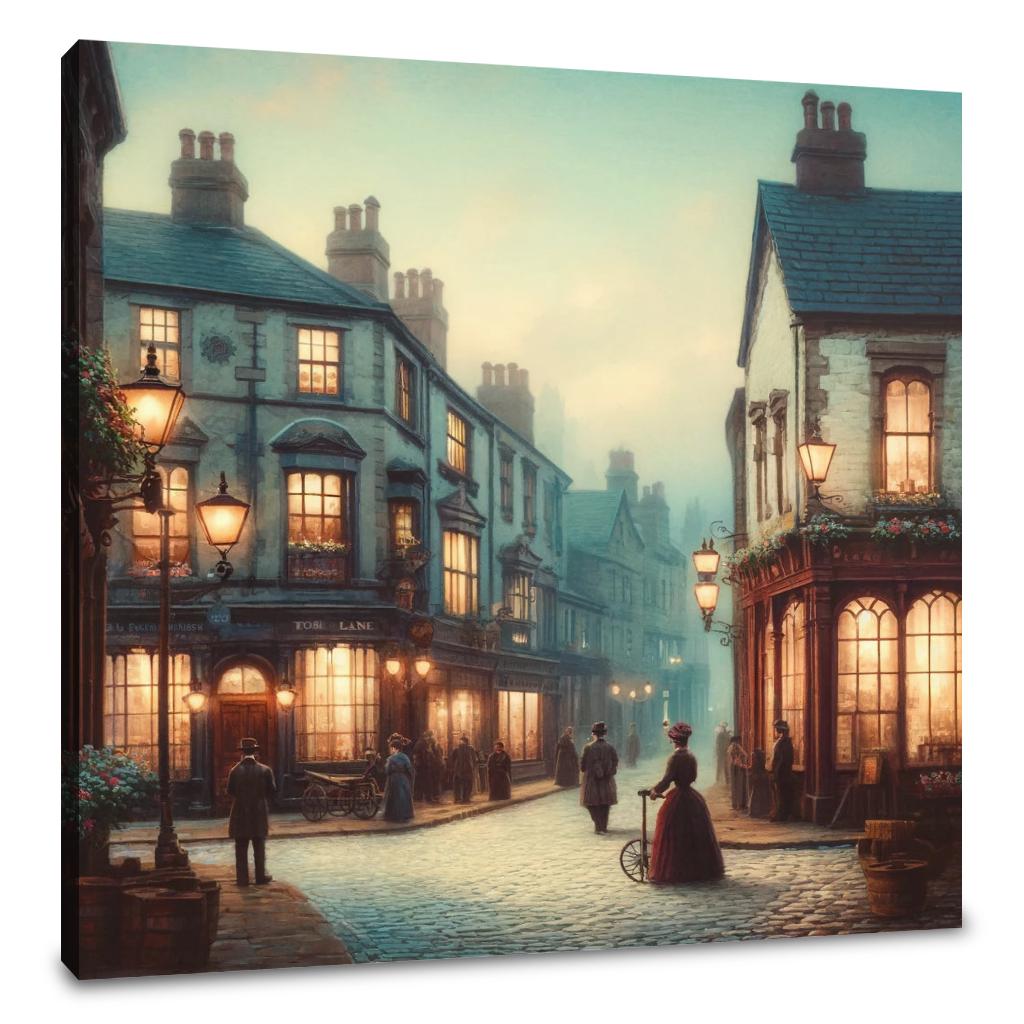 Evening Stroll on Toad Lane Canvas