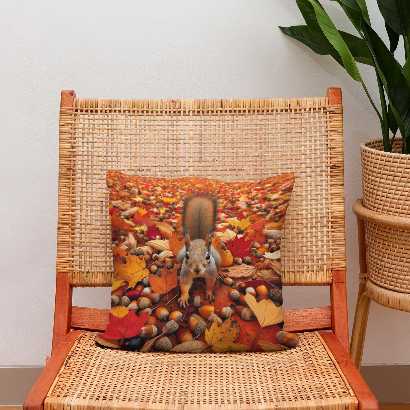 Autumn Forager Cotton Cushion