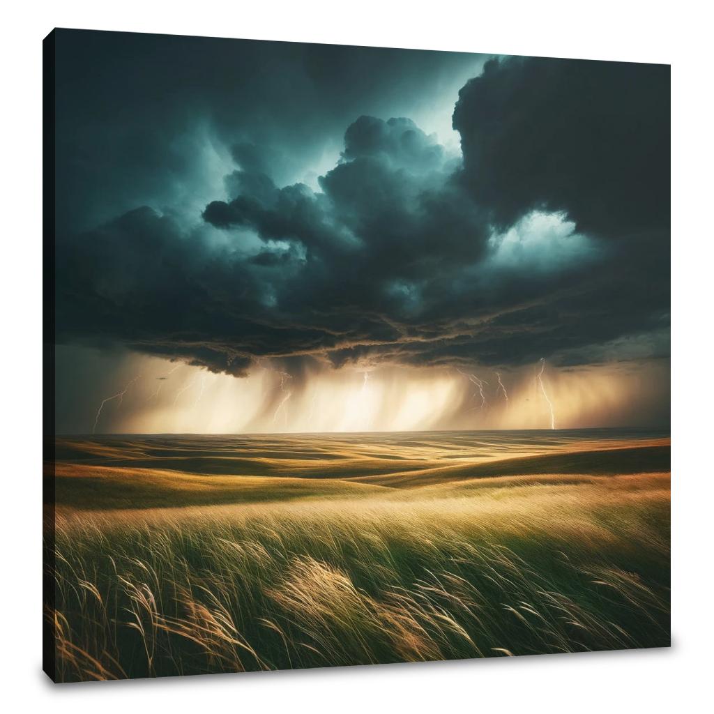 Thunderstorm Prairie Canvas