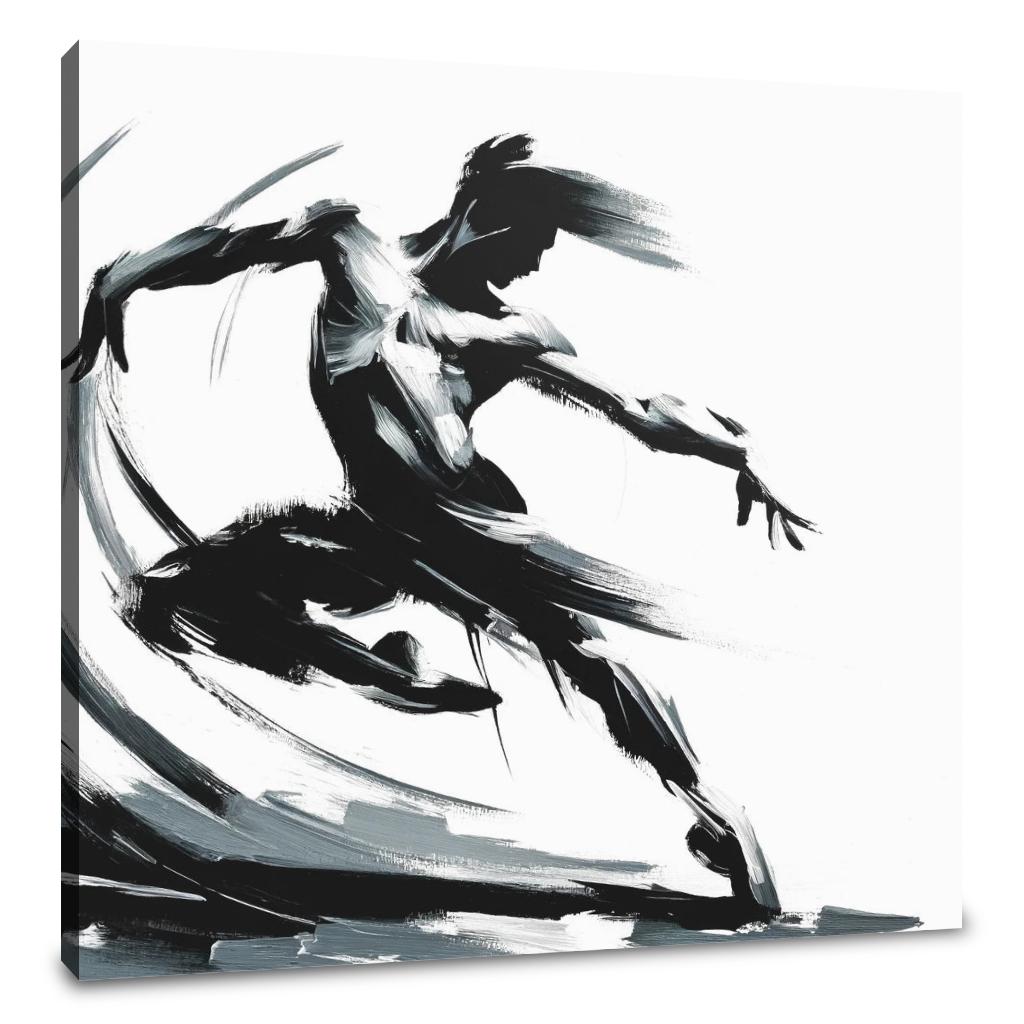 Energetic Silhouette Canvas