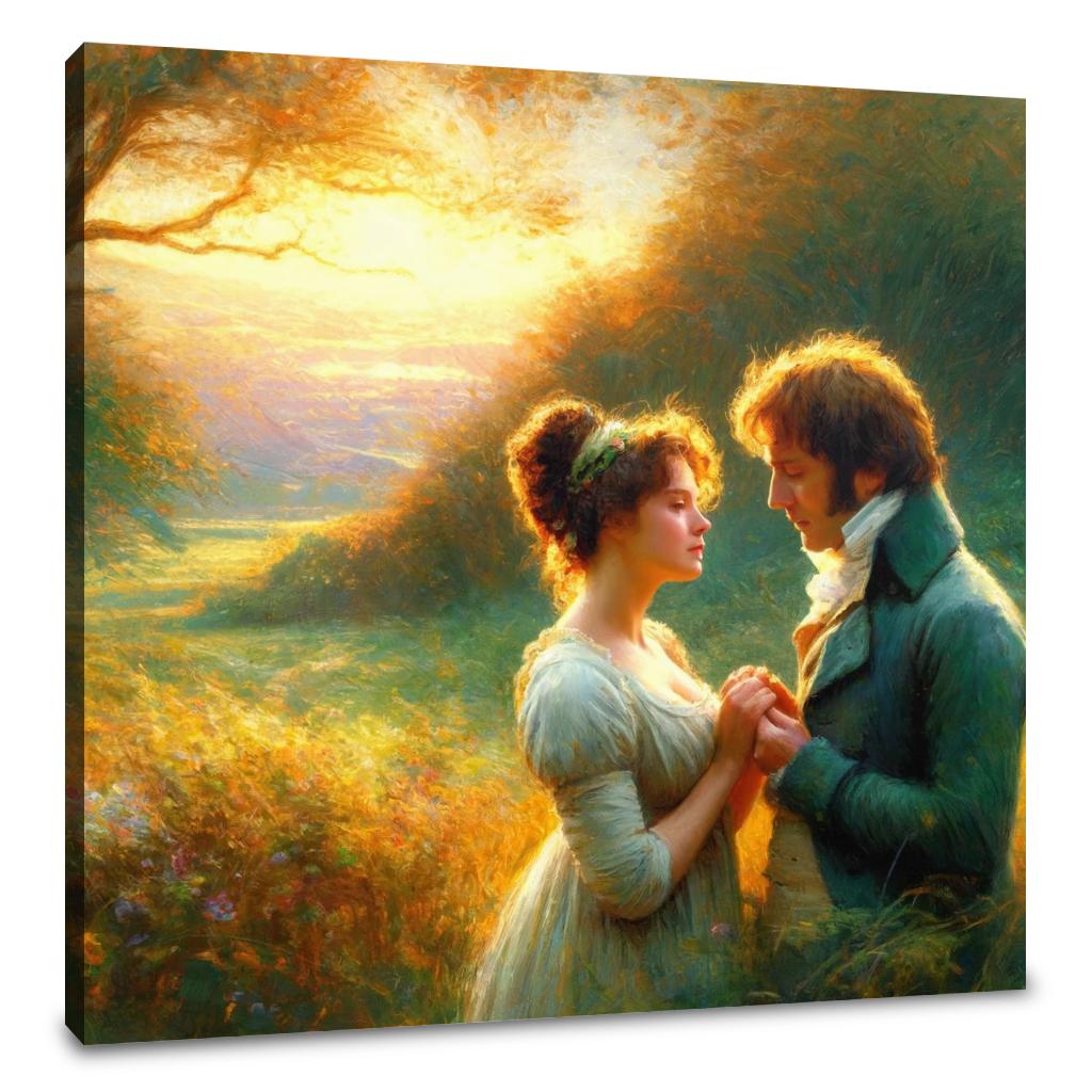 Pride and Prejudice Countryside Love Canvas