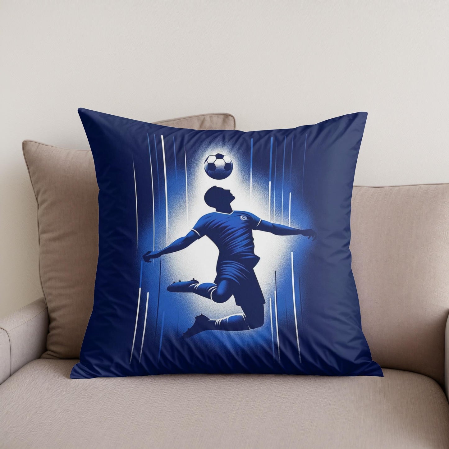 London Blue Header Cotton Cushion