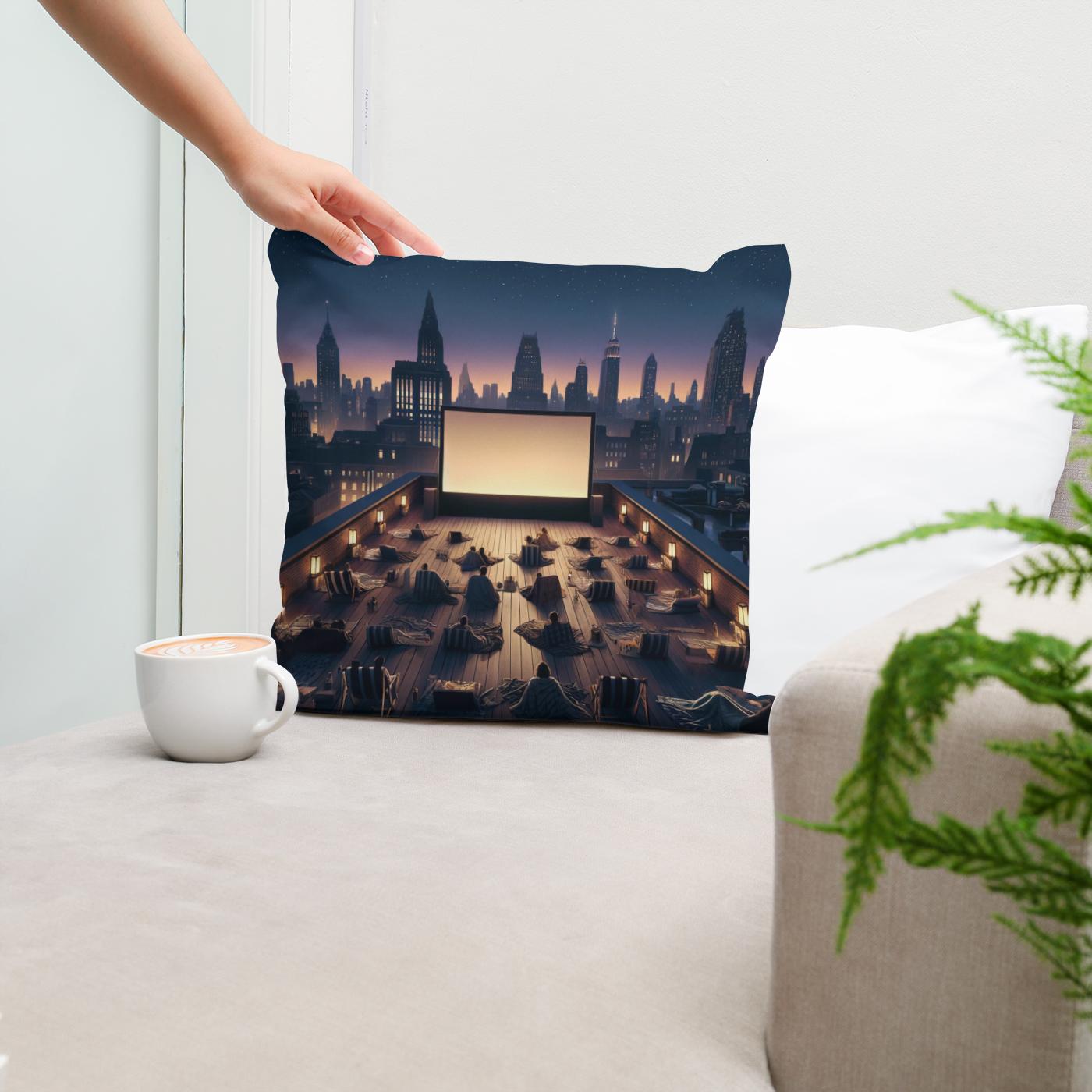 Rooftop Cinema Summer Nights Cotton Cushion