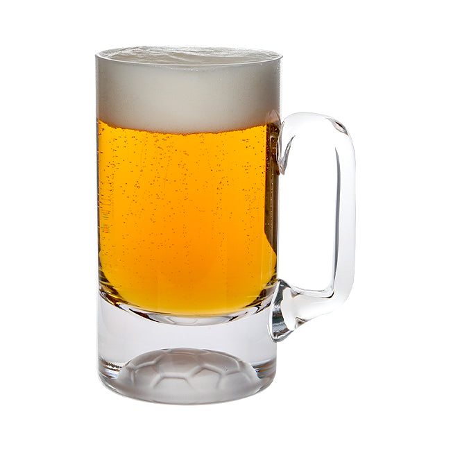 Football Based Glass Tankard - 1/2 Pint
