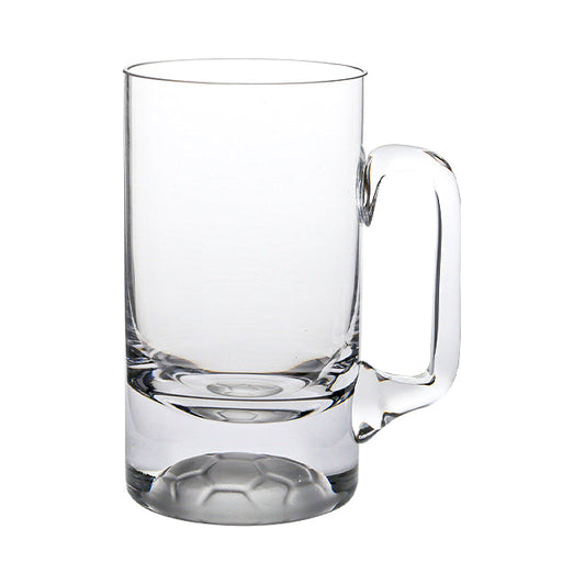 Football Based Glass Tankard - 1/2 Pint
