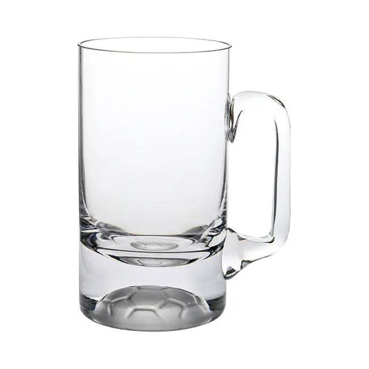 Football Based Glass Tankard - 1/2 Pint