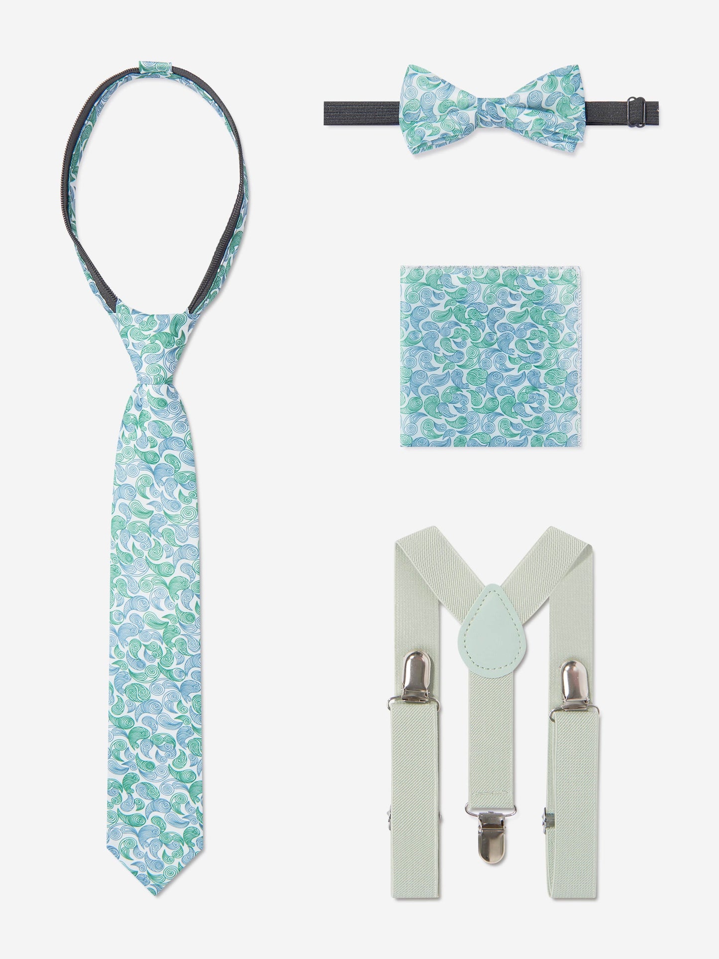 SUITLAB London Boys 7 Piece Suit Set in Green